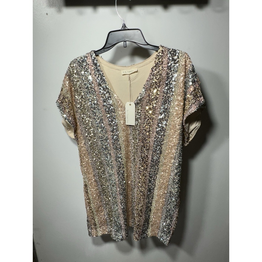 By Together Daring Adventure Dress Champagne Women's Size Small NEW WITH TAGS
